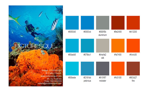 Pallette orange aqua One of the first things that I began thinking about 