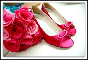 shoes with bouquet